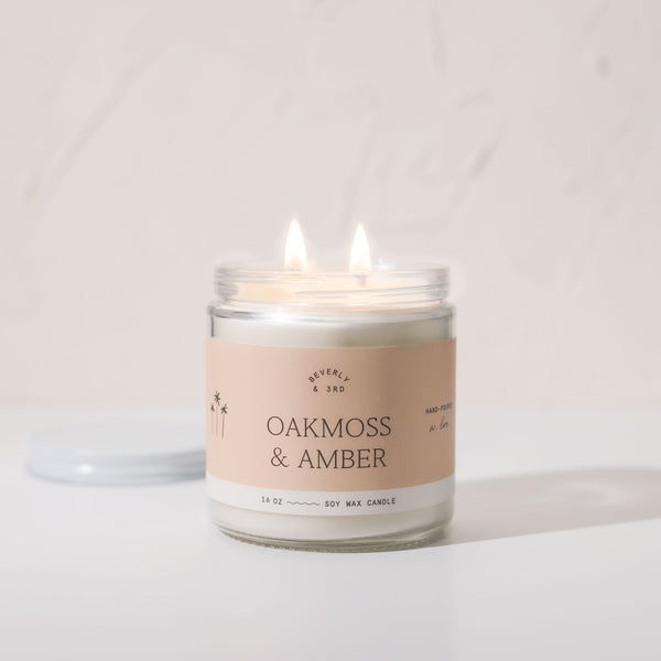 Oakmoss & Amber 16oz Soy Candle