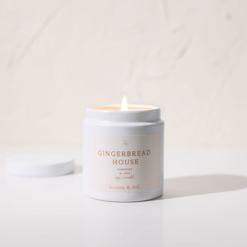 Gingerbread House Christmas Candle